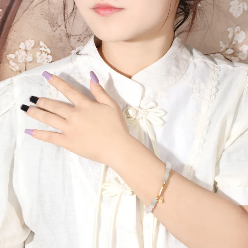 Lao Feng Xiang Tianshan Jade Bracelets Unisex-3