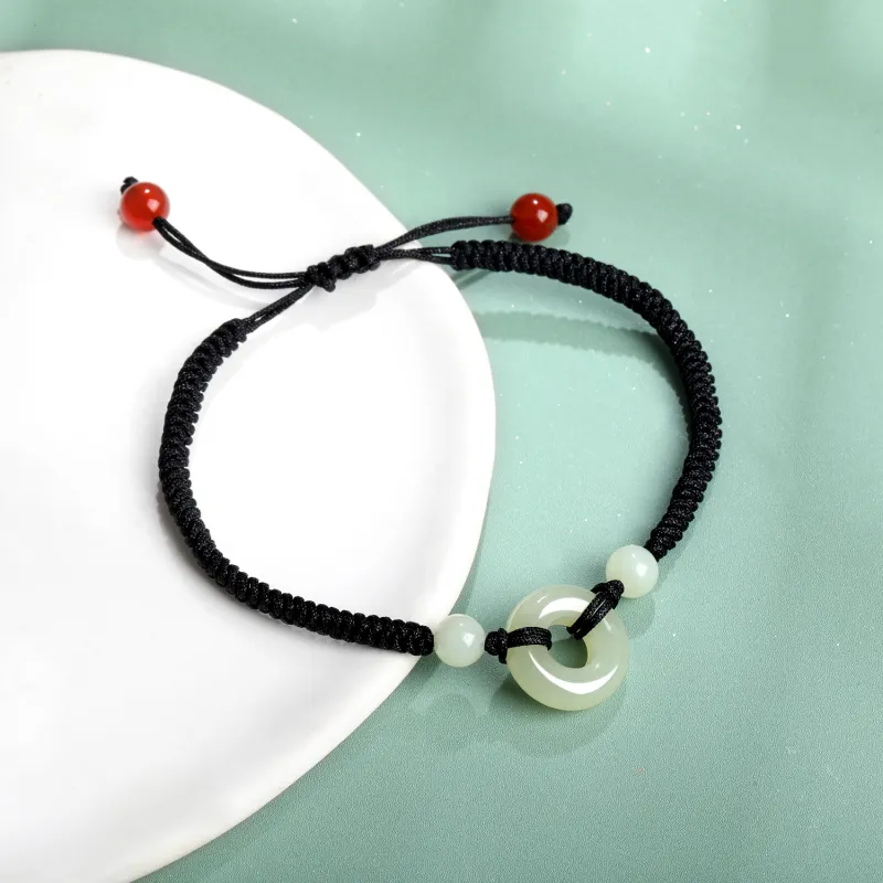 Lao Feng Xiang Hetian Jade White Jade/Pale Greenish White Jade Unisex-1