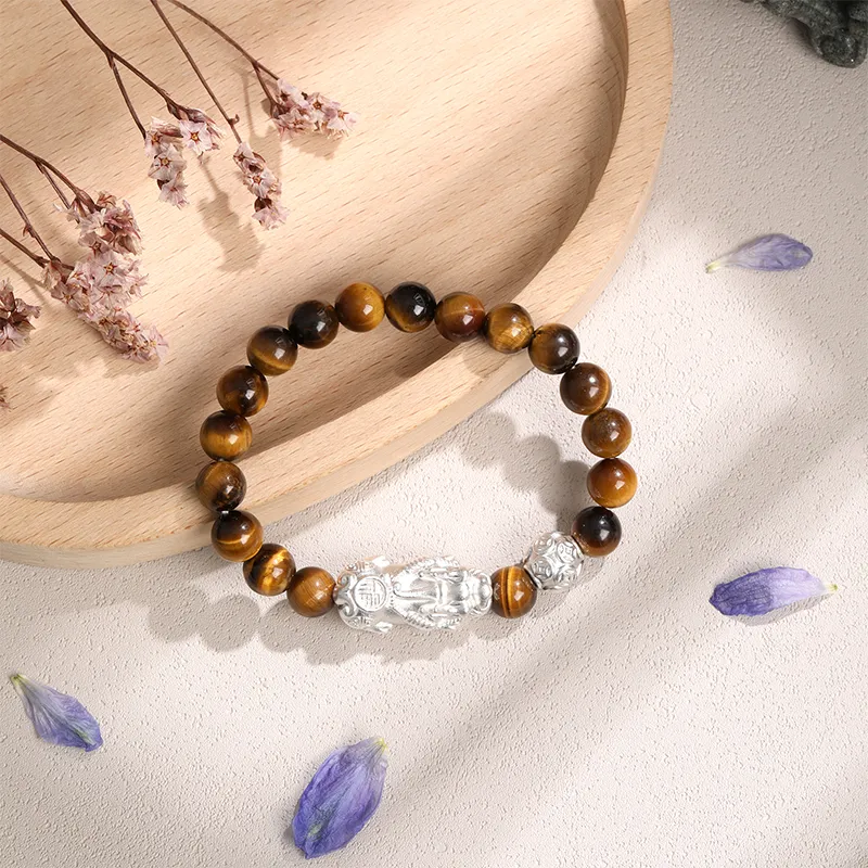 Lao Feng Xiang Tiger's Eye Stone Bracelets Unisex-1