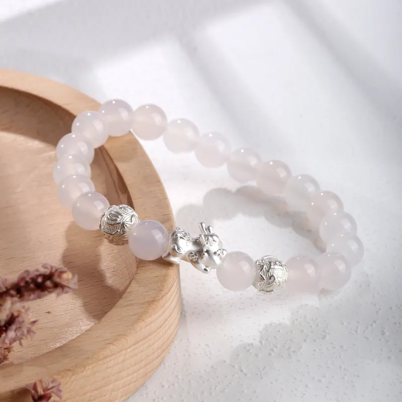 Lao Feng Xiang Natural Obsidian Bracelets Unisex-7