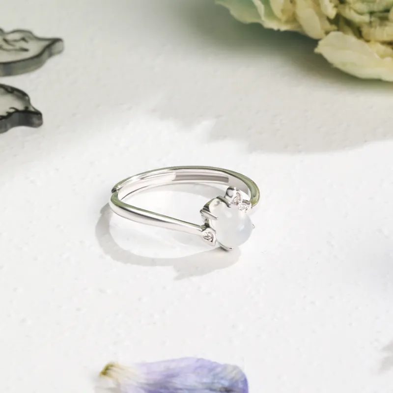 Lao Feng Xiang Natural Chalcedony Rings Women's-2