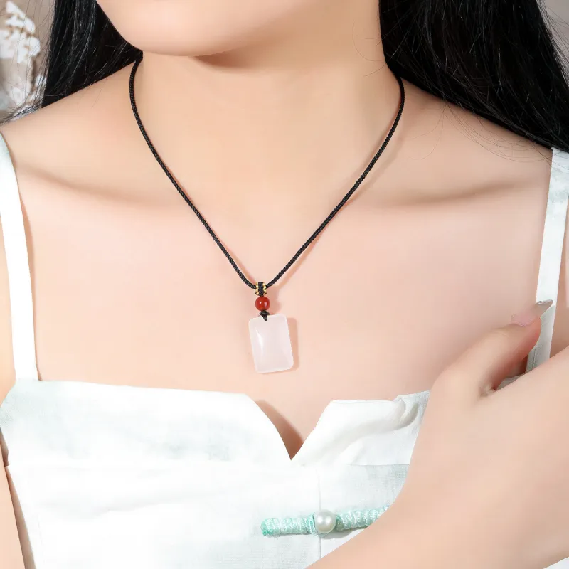 Lao Feng Xiang Chalcedony Necklaces Unisex-4