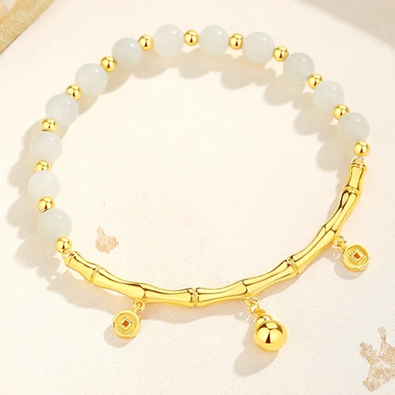 Lao Feng Xiang Hetian Jade S925 Silver White Jade/Pale Greenish White Jade Women's-3