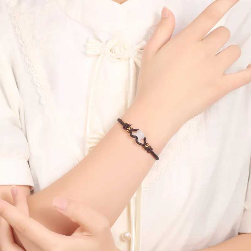 Lao Feng Xiang Hetian Jade Bracelets White Jade Unisex-4