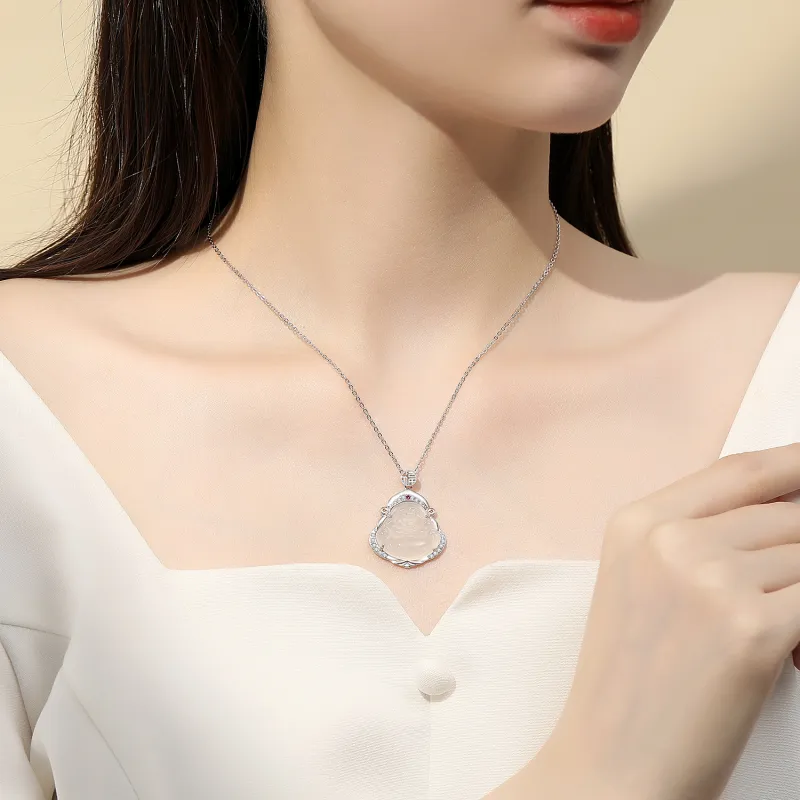 Lao Feng Xiang Chalcedony Necklaces Women's-1