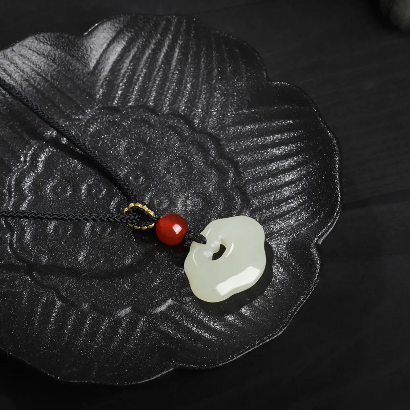 Lao Feng Xiang Hetian Jade White Jade/Pale Greenish White Jade Unisex-2