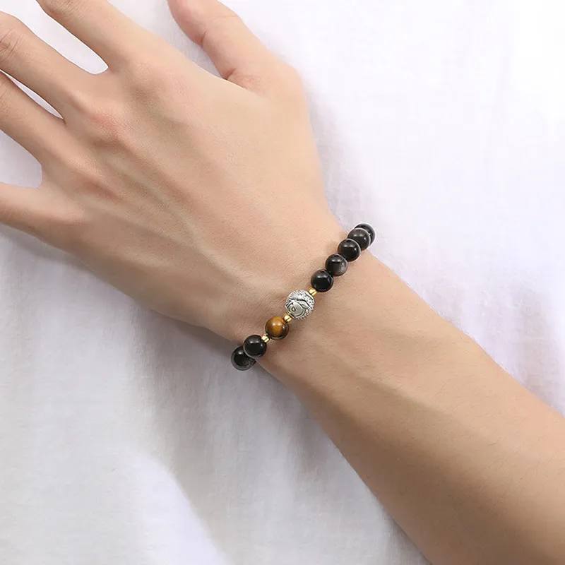 Lao Feng Xiang Obsidian Bracelets Men's-5