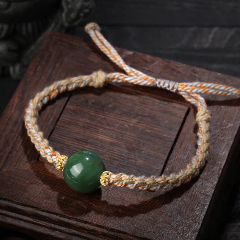 Lao Feng Xiang Hetian Jade Bracelets Jasper Women's-3