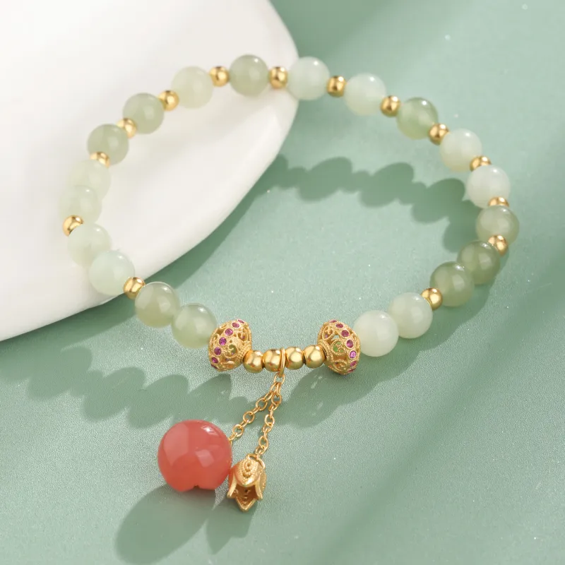 Lao Feng Xiang Hetian Jade Bracelets White Jade/Pale Greenish White Jade Women's-3
