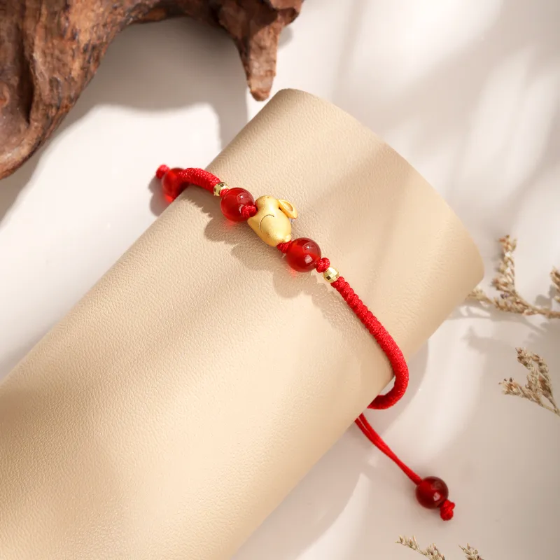 Lao Feng Xiang Natural Agate Bracelets Unisex-13