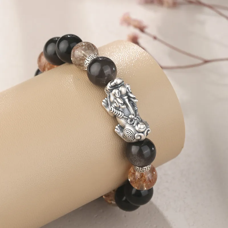 Lao Feng Xiang Obsidian Bracelets Unisex-3