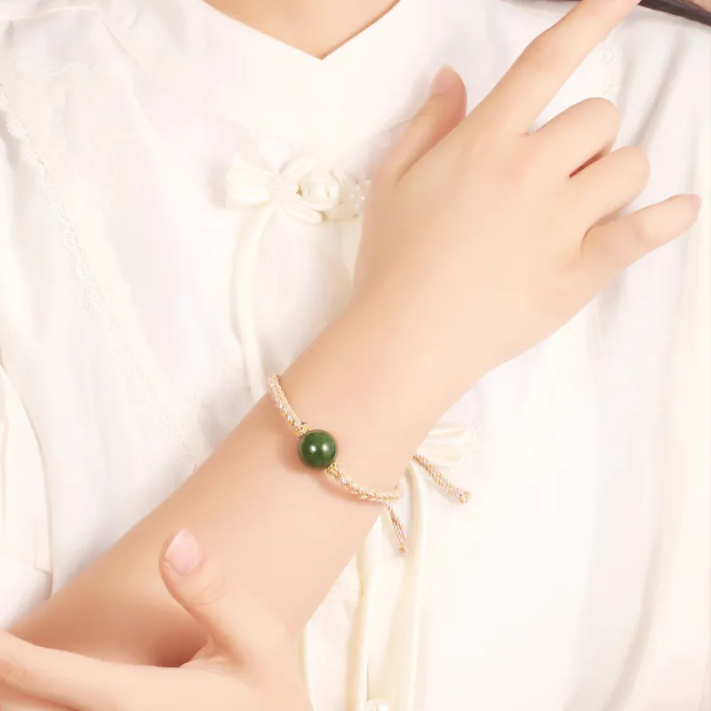 Lao Feng Xiang Hetian Jade Bracelets Jasper Women's-4