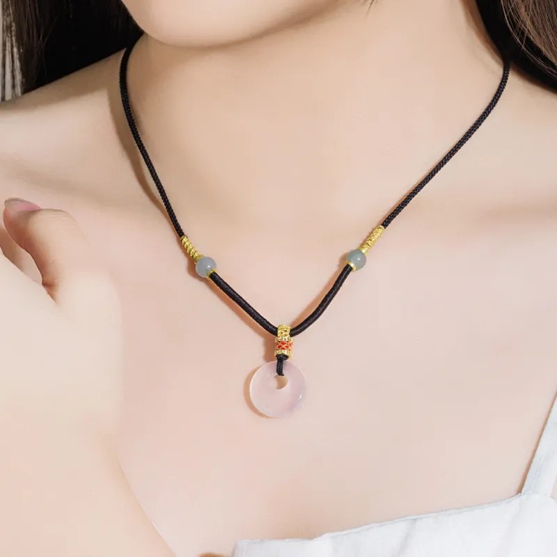 Lao Feng Xiang Chalcedony Necklaces Women's-3