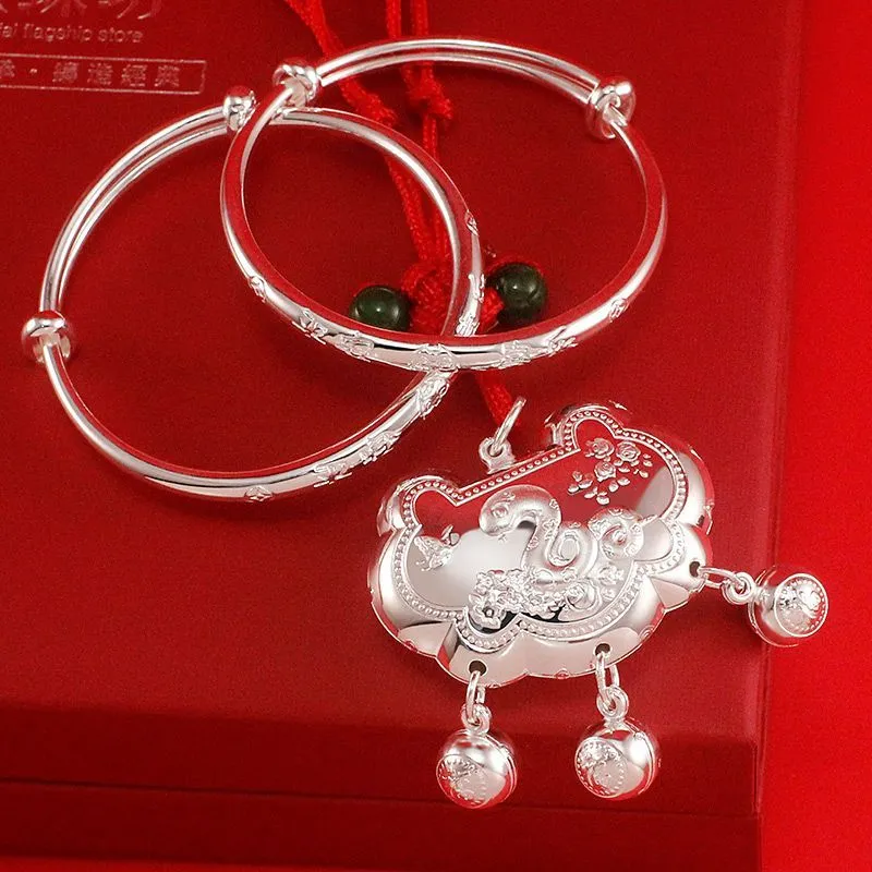 YINDIEFANG 999 Fine Silver Children's Silver Accessories Kids'-2