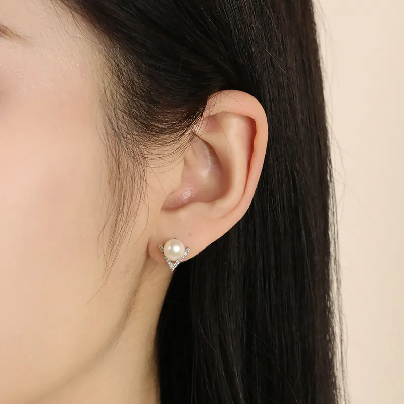 LAOYINJIANG Pearl Stud Earrings Women's-2