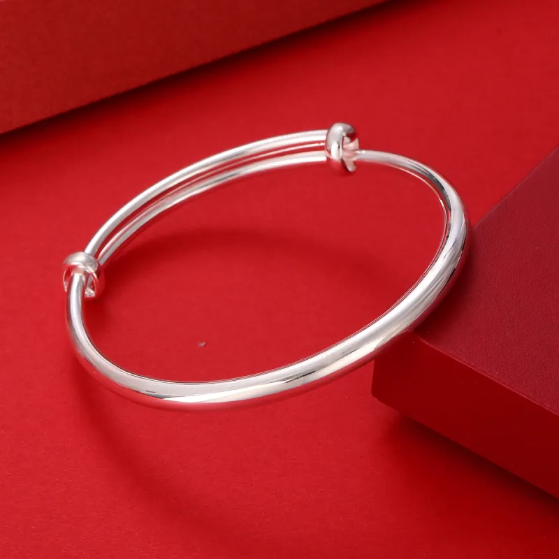 LAOYINJIANG S999 Fine Silver Kids' Bangle, Baby Bangle Kids'-4