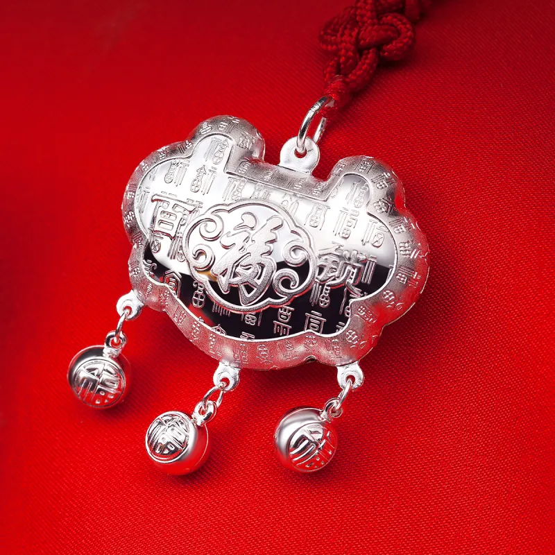 LAOYINJIANG 999 Fine Silver Peace Lock Kids'-1