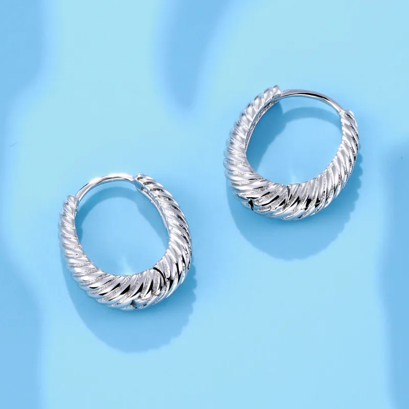 LAOYINJIANG S925 Silver Hoop Earrings, Ear Accessories Women's-4