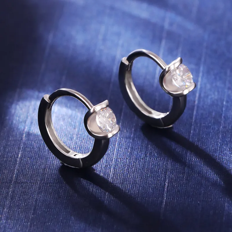 LAOYINJIANG S925 Silver Hoop Earrings Women's-3