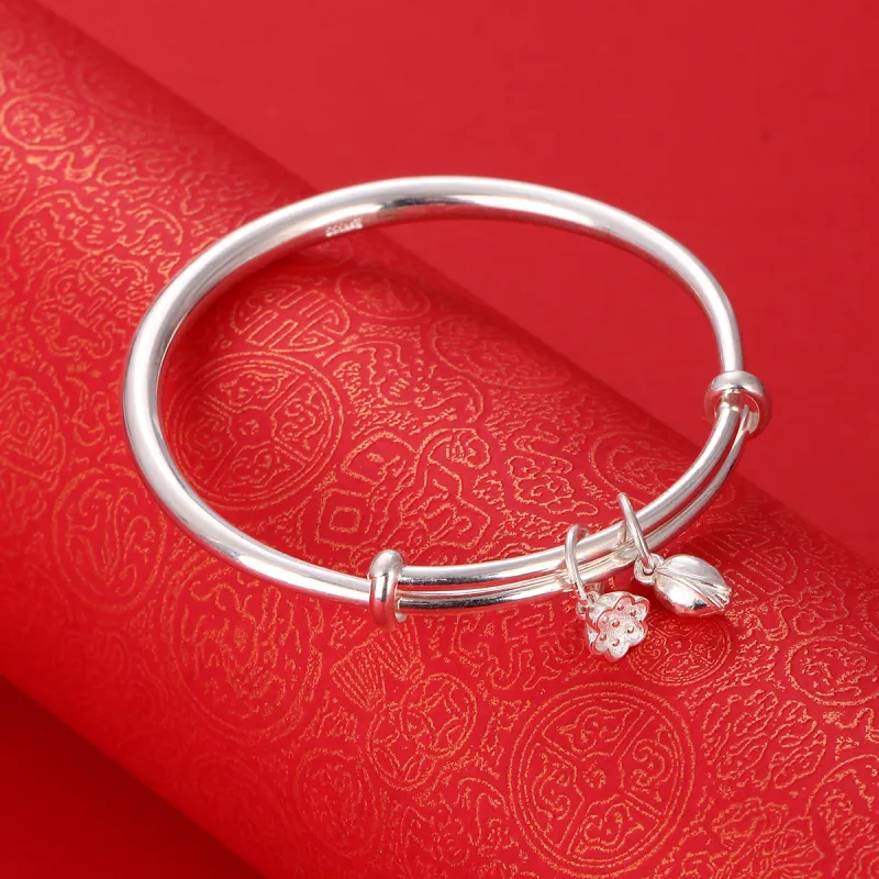 LAOYINJIANG S999 Fine Silver Kids' Bangle, Baby Bangle Kids'-10