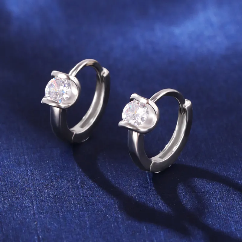 LAOYINJIANG S925 Silver Hoop Earrings Women's-5