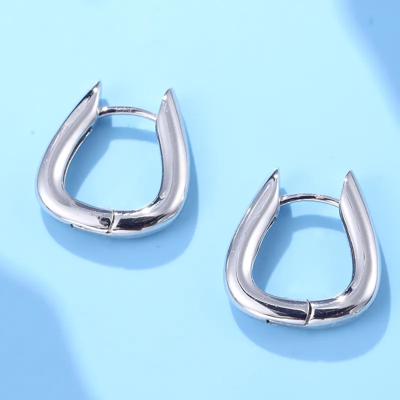 LAOYINJIANG S925 Silver Hoop Earrings Women's-1