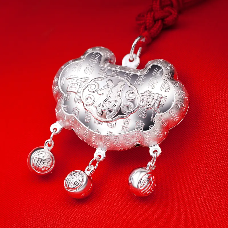 LAOYINJIANG 999 Fine Silver Peace Lock Kids'-3