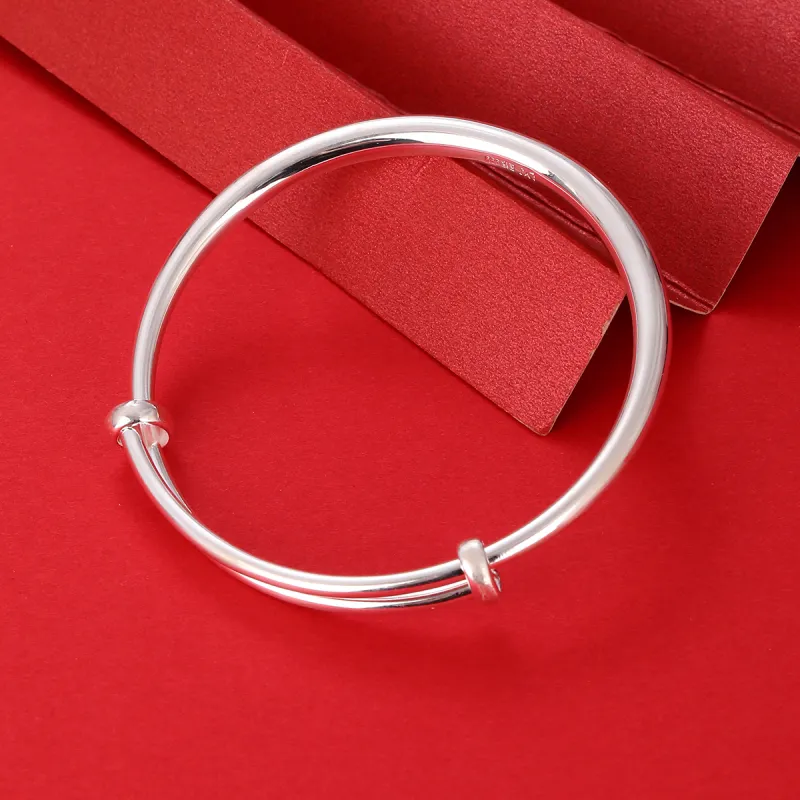 LAOYINJIANG S999 Fine Silver Kids' Bangle, Baby Bangle Kids'-3
