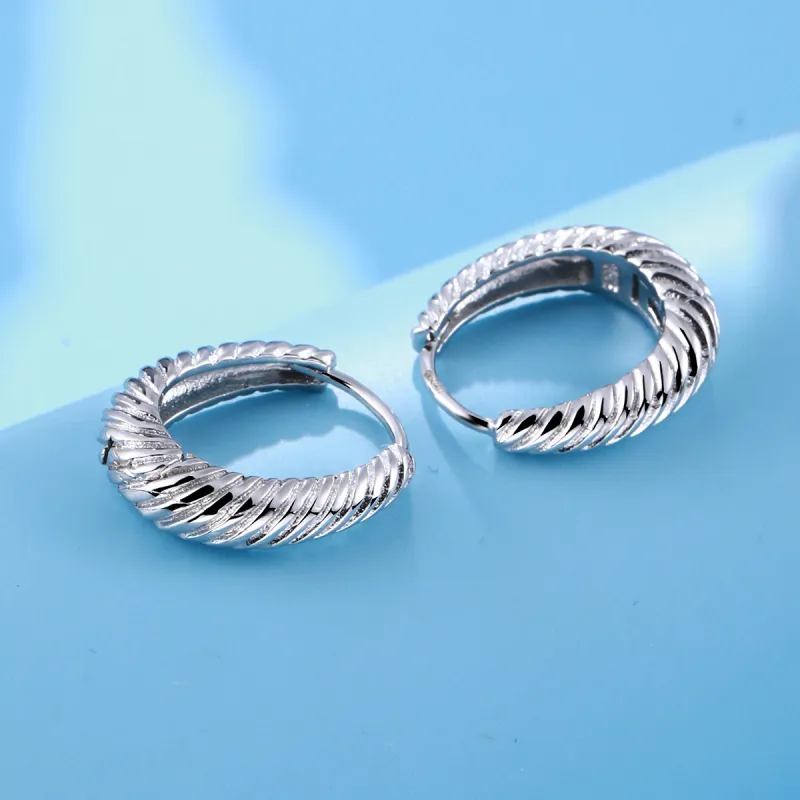 LAOYINJIANG S925 Silver Hoop Earrings, Ear Accessories Women's-3