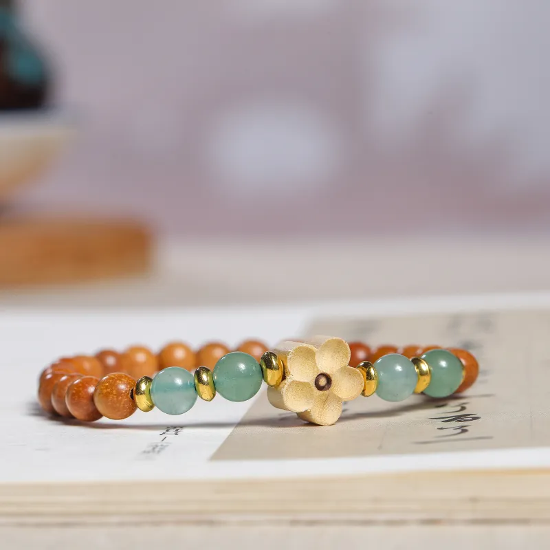 WUDE Barbie Sandalwood Wooden Bracelets Unisex-4
