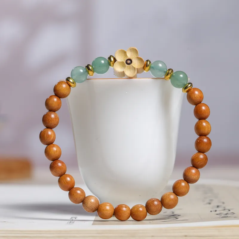 WUDE Barbie Sandalwood Wooden Bracelets Unisex-2