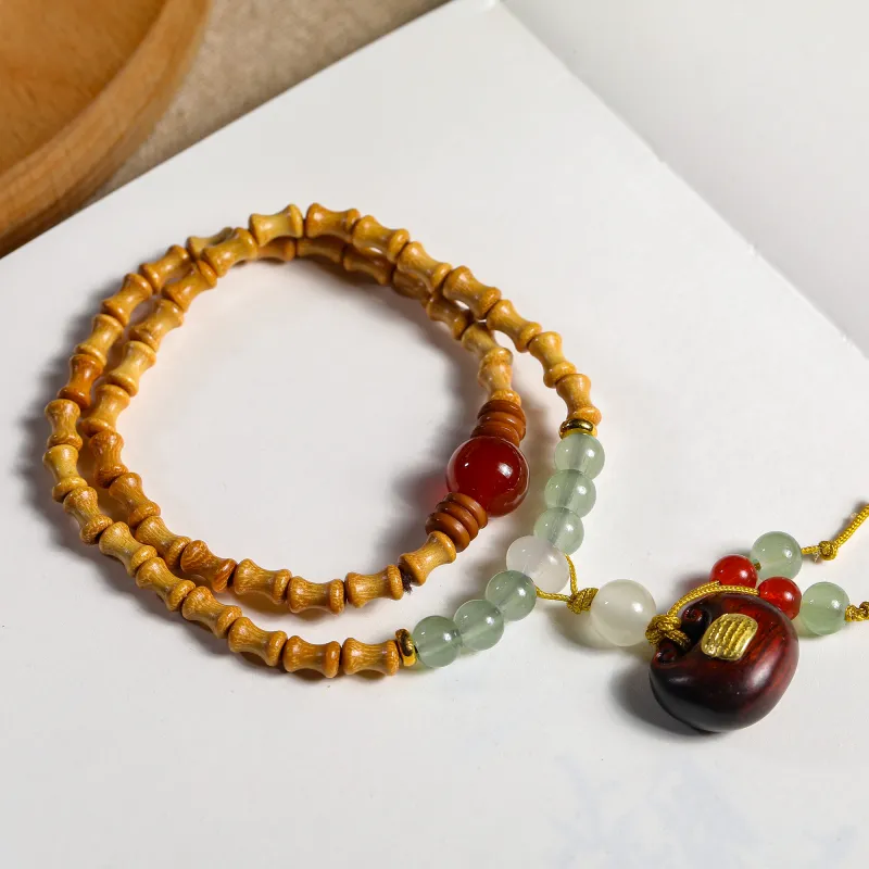 WUDE Barbie Sandalwood Wooden Bracelets Unisex-5