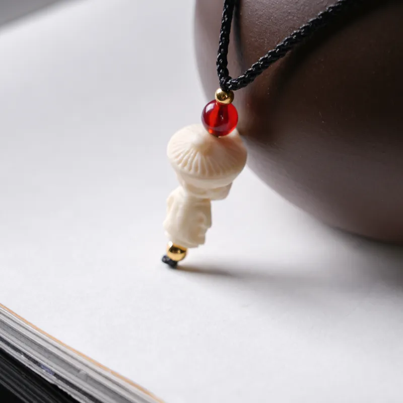 WUDE Ivory Nut Bodhi Necklaces Unisex-4