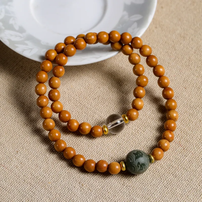 WUDE Barbie Sandalwood Wooden Bracelets Unisex-6
