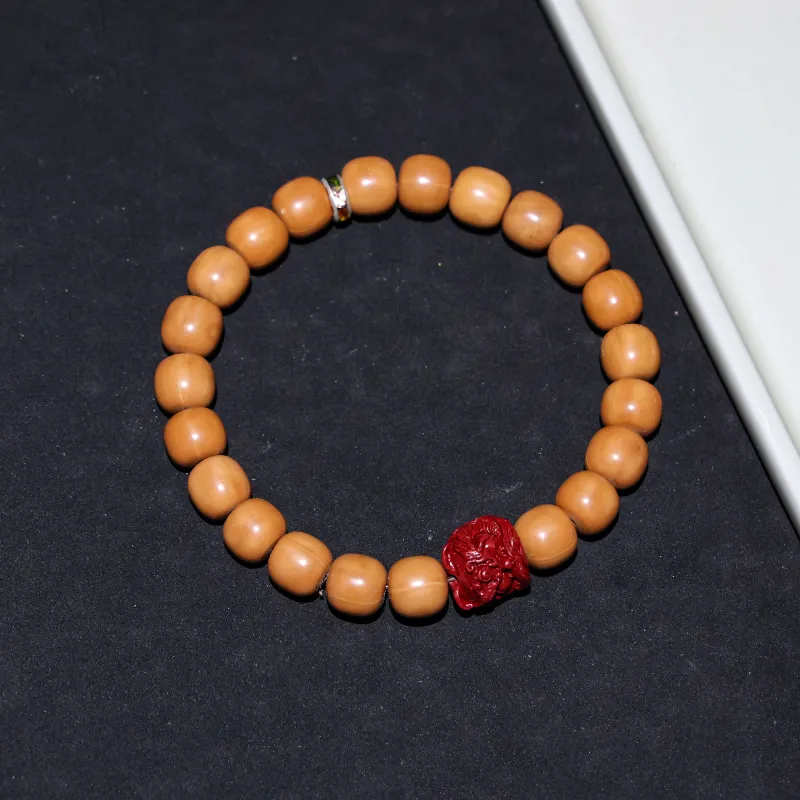 WUDE Monkey Head Walnut Wooden Bracelets Unisex-15