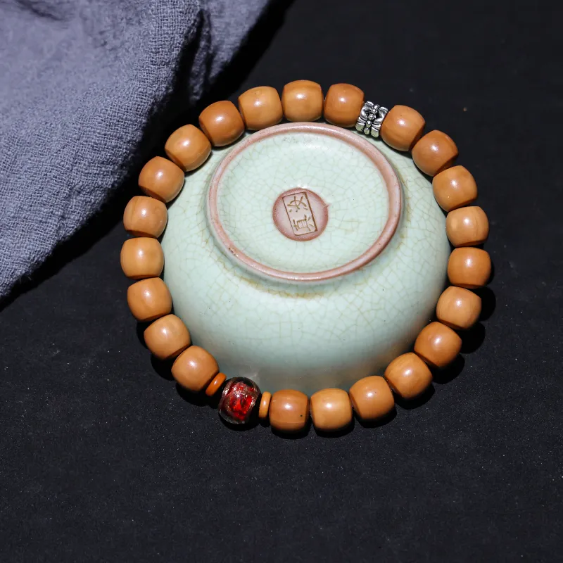 WUDE Monkey Head Walnut Wooden Bracelets Unisex-32
