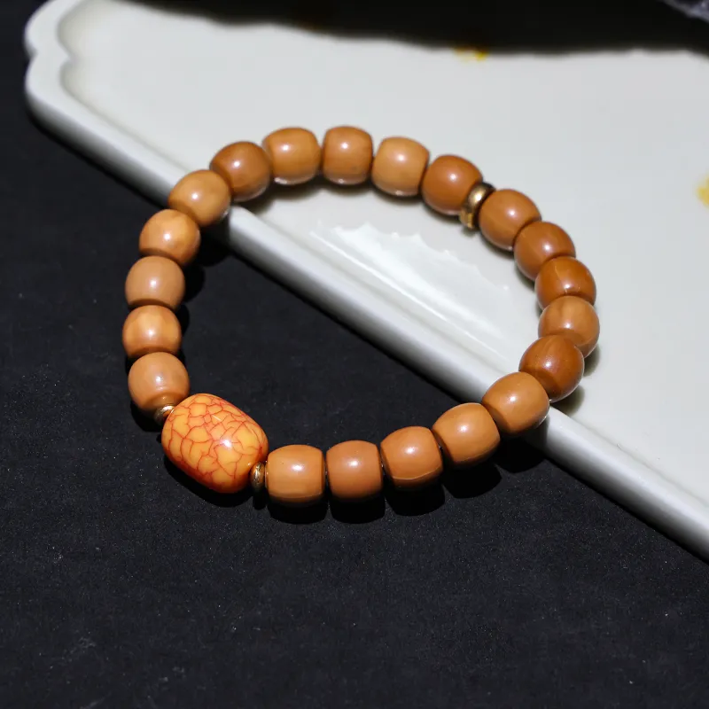 WUDE Monkey Head Walnut Wooden Bracelets Unisex-74