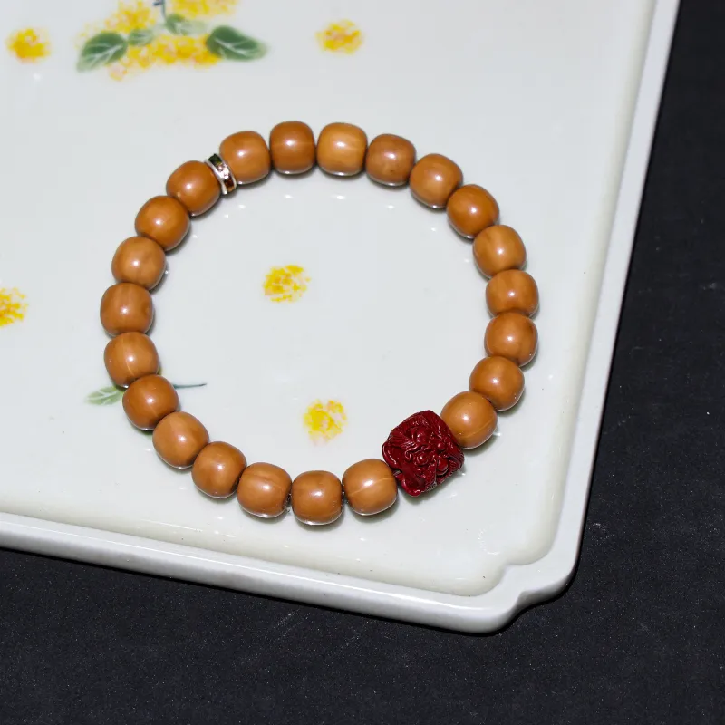 WUDE Monkey Head Walnut Wooden Bracelets Unisex-17