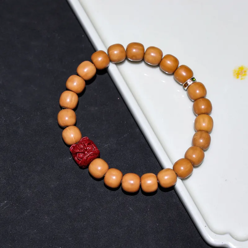 WUDE Monkey Head Walnut Wooden Bracelets Unisex-16