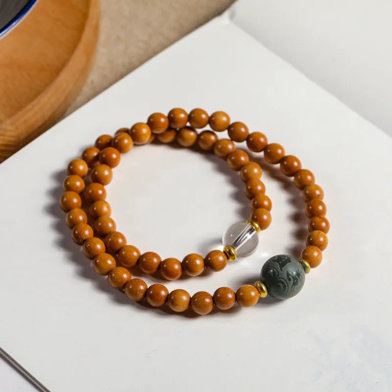 WUDE Barbie Sandalwood Wooden Bracelets Unisex-5