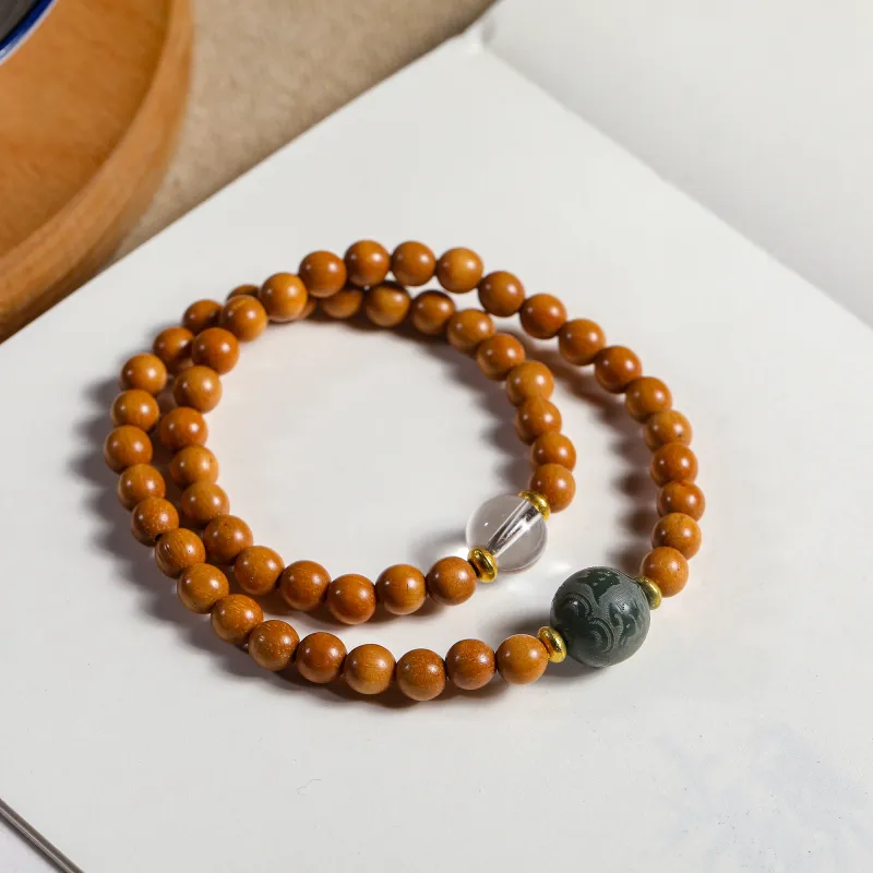 WUDE Barbie Sandalwood Wooden Bracelets Unisex-5