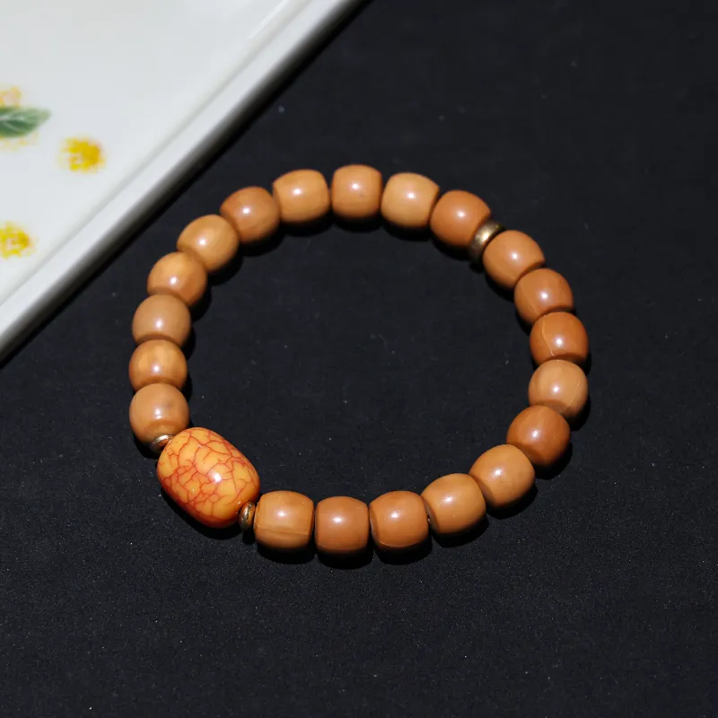 WUDE Monkey Head Walnut Wooden Bracelets Unisex-71