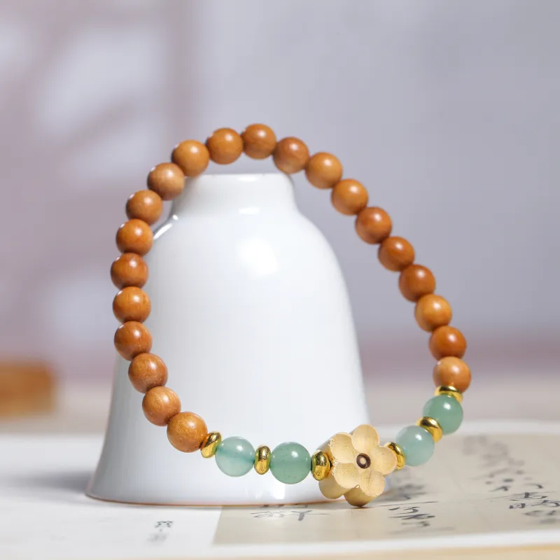 WUDE Barbie Sandalwood Wooden Bracelets Unisex-3