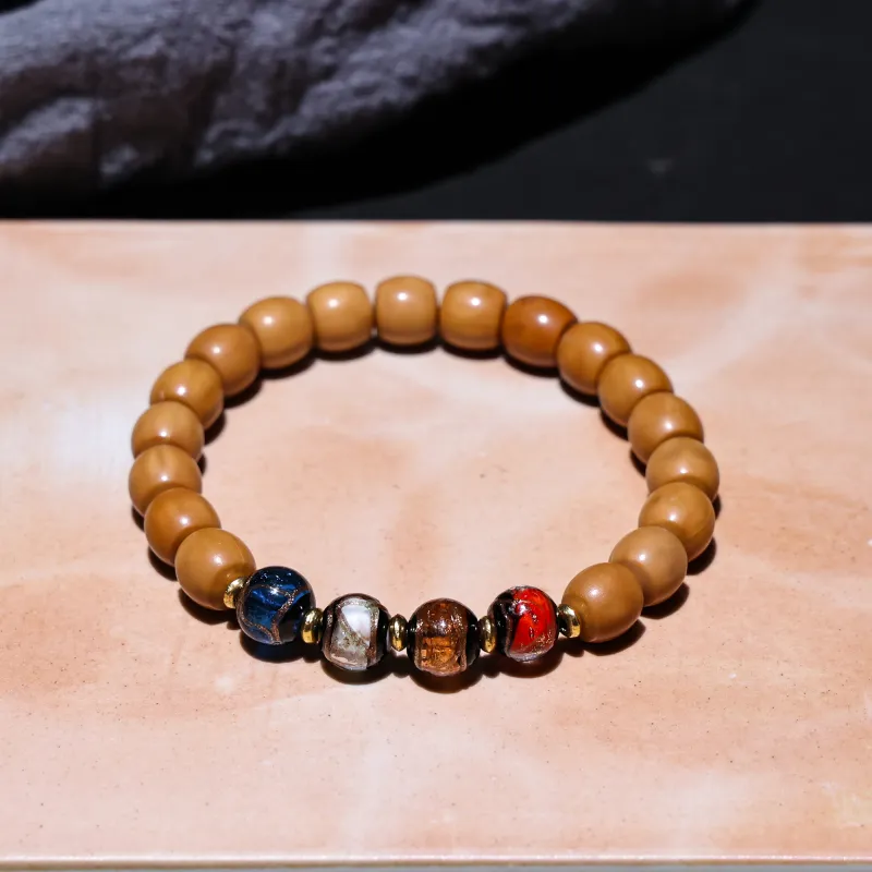 WUDE Monkey Head Walnut Wooden Bracelets Unisex-52