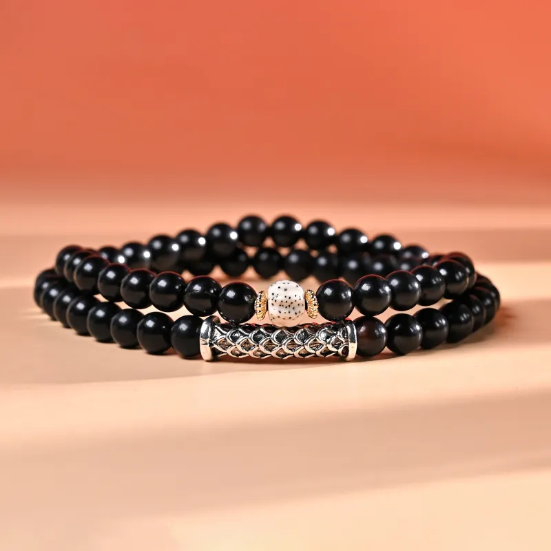 WUDE Ebony Wooden Bracelets Unisex-3