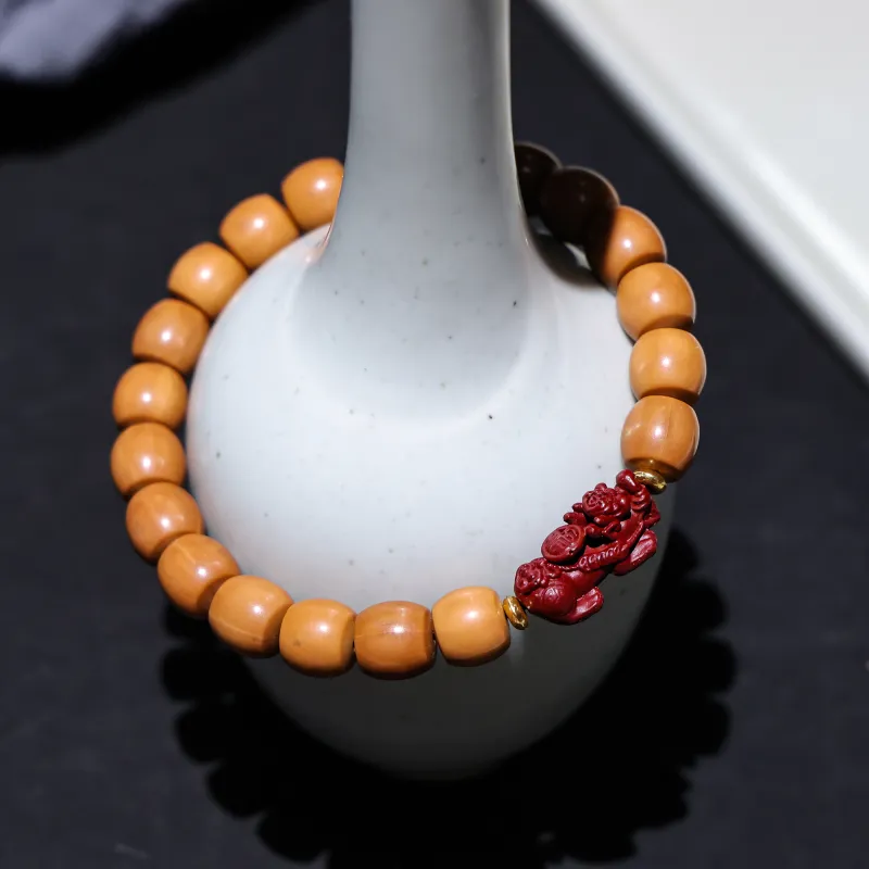 WUDE Monkey Head Walnut Wooden Bracelets Unisex-13