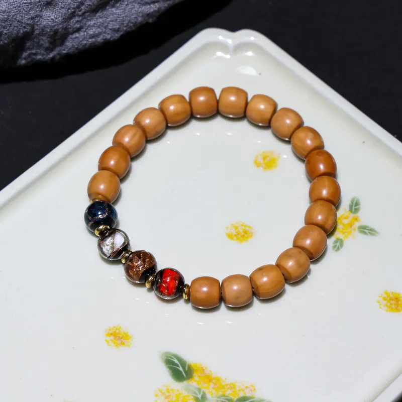 WUDE Monkey Head Walnut Wooden Bracelets Unisex-51