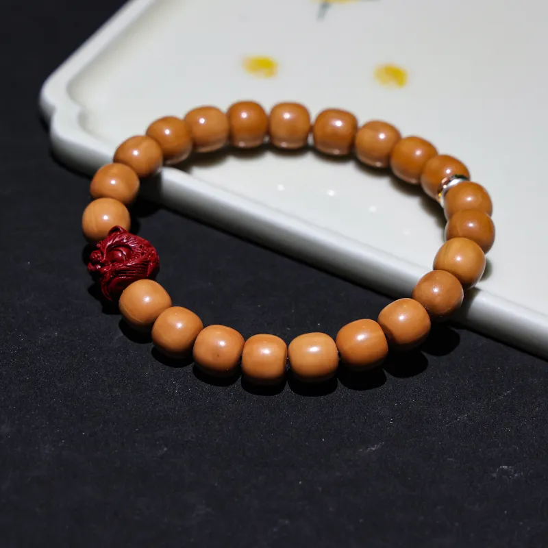 WUDE Monkey Head Walnut Wooden Bracelets Unisex-18