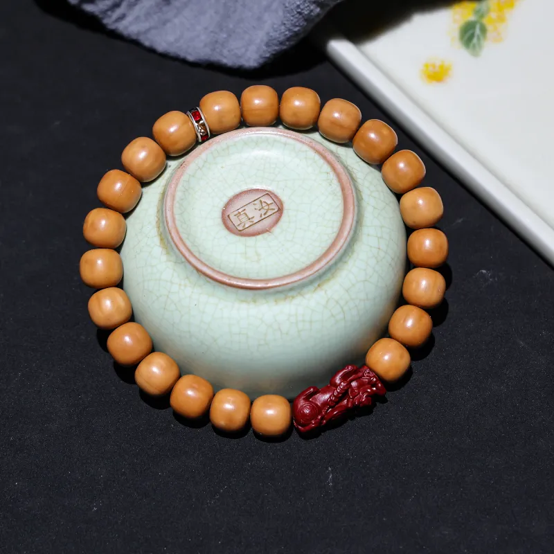 WUDE Monkey Head Walnut Wooden Bracelets Unisex-4