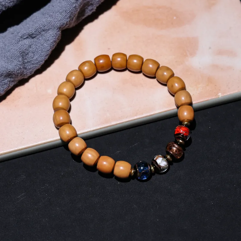 WUDE Monkey Head Walnut Wooden Bracelets Unisex-53